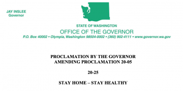 Stay-at-Home Order from Gov. Jay Inslee