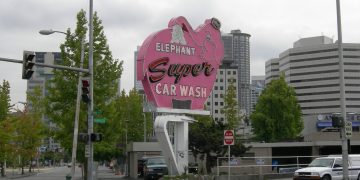 西雅圖大象洗車店（维基百科）